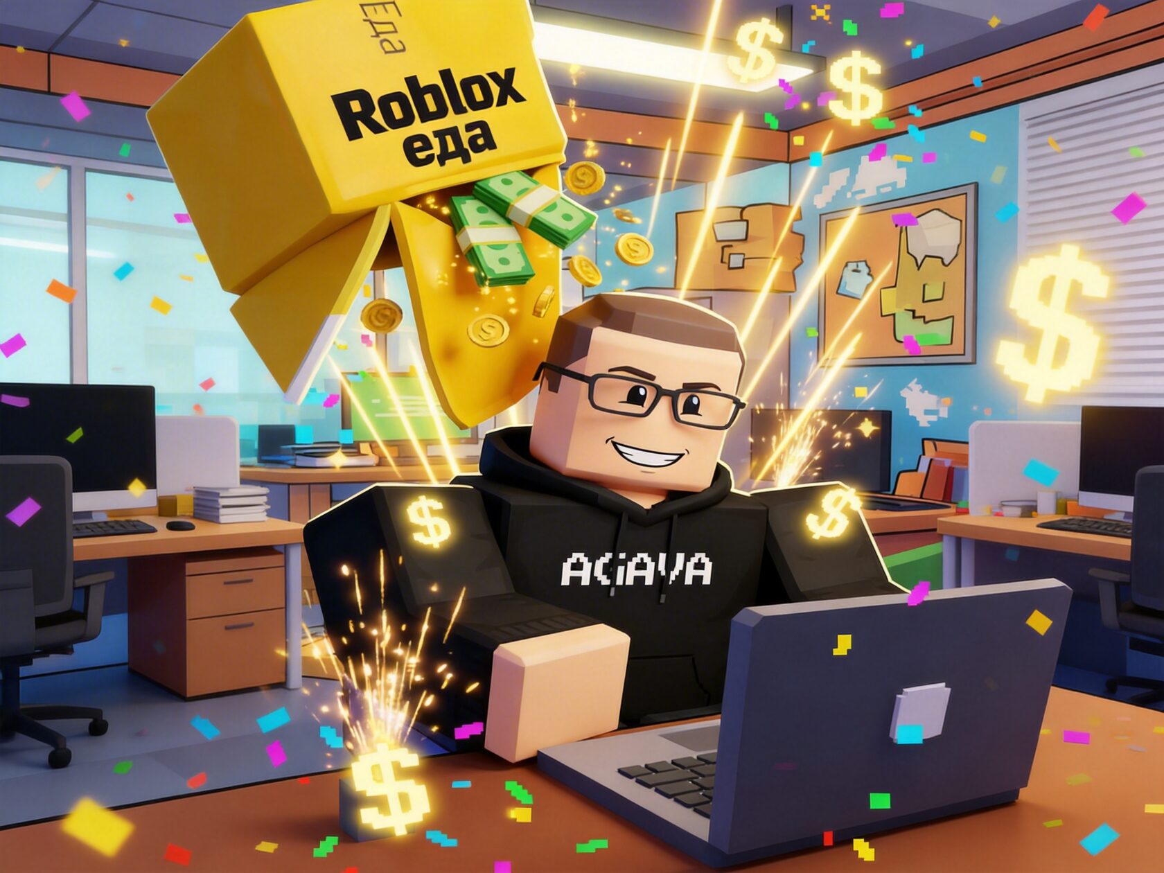 Разработчик зарабатывает на своей игре в Roblox